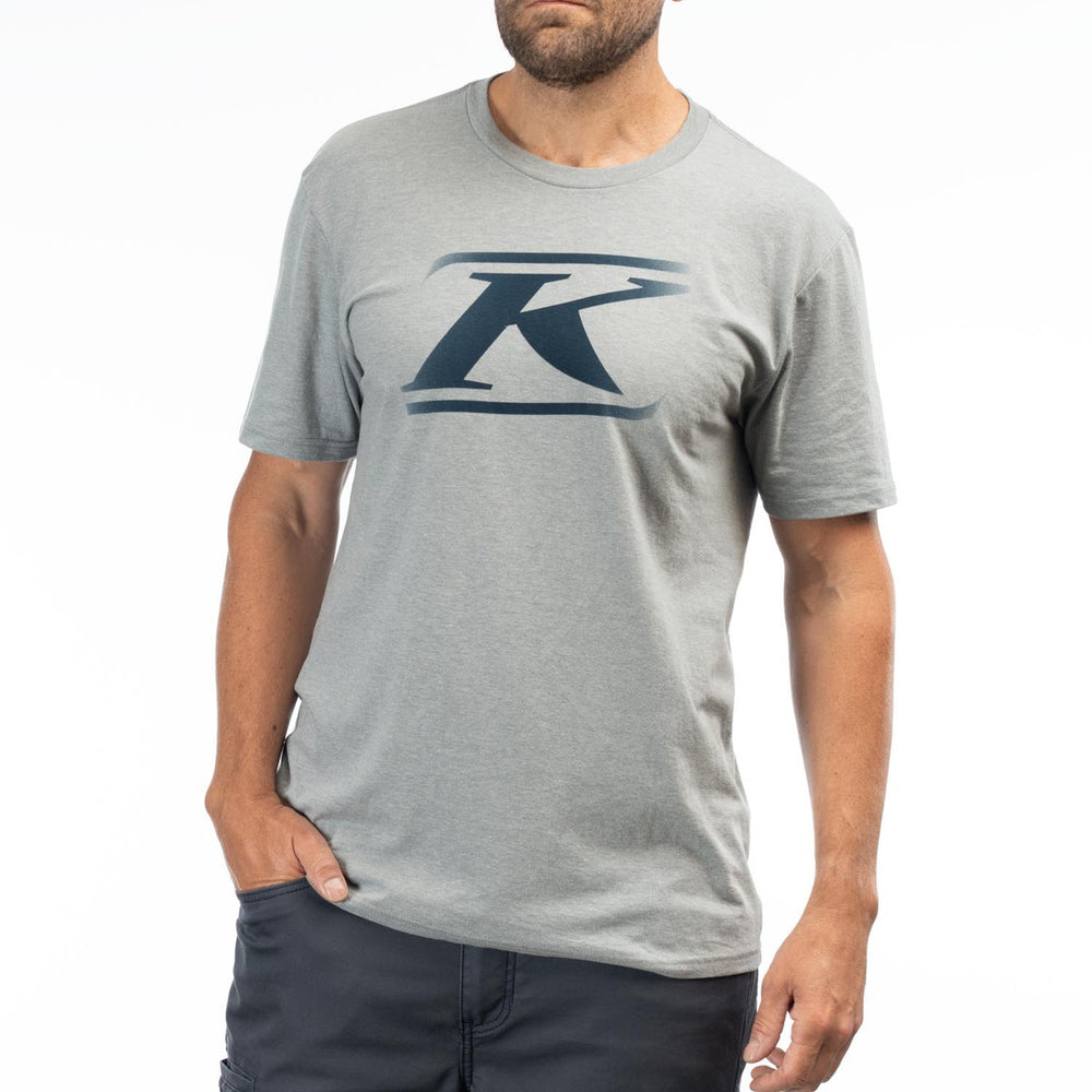 Klim Drift Tri-Blend Tee Heathered Gray - Dress Blues