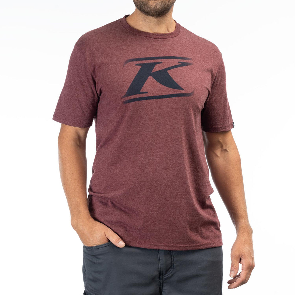 Klim Drift Tri-Blend Tee Maroon Frost - Dress Blues