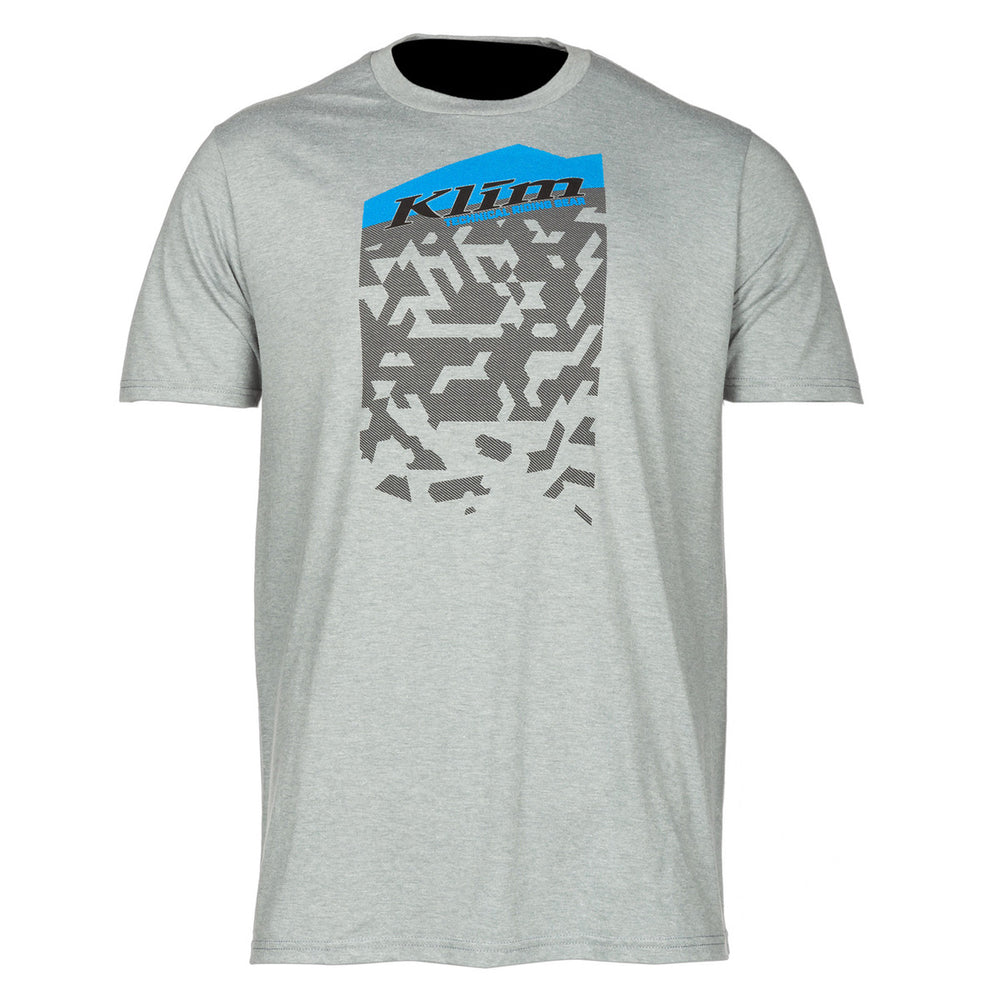 Klim Squad SS T Heathered Grey - Electric Blue Lemonade