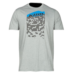 Klim Squad SS T Heathered Grey - Electric Blue Lemonade
