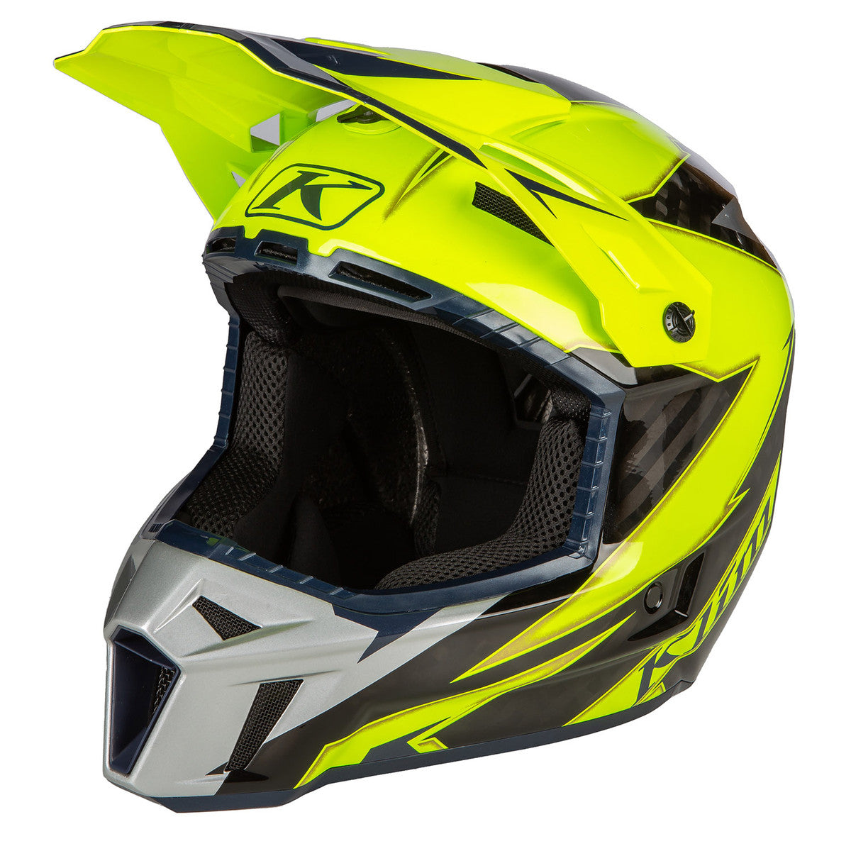 Klim F3 Carbon Off-Road Helmet Lightning HI-Vis