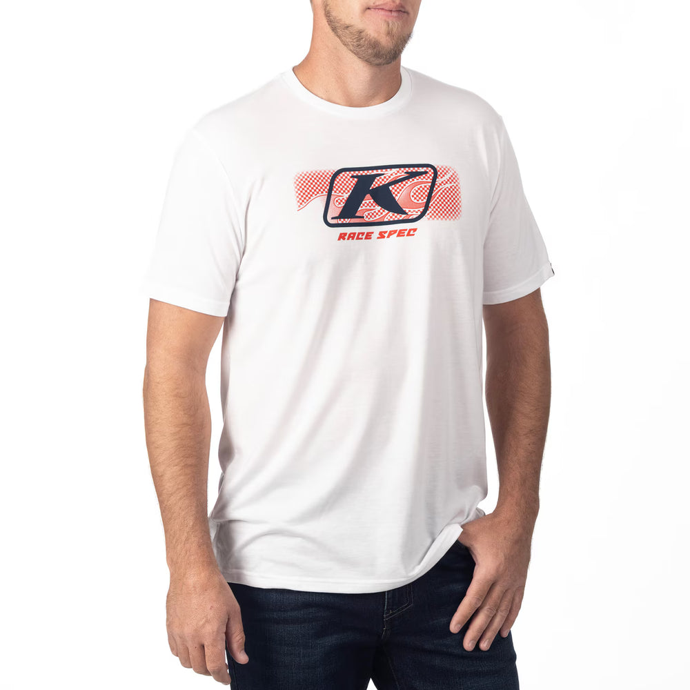 Klim Race Spec SS T  White - Dress Blues