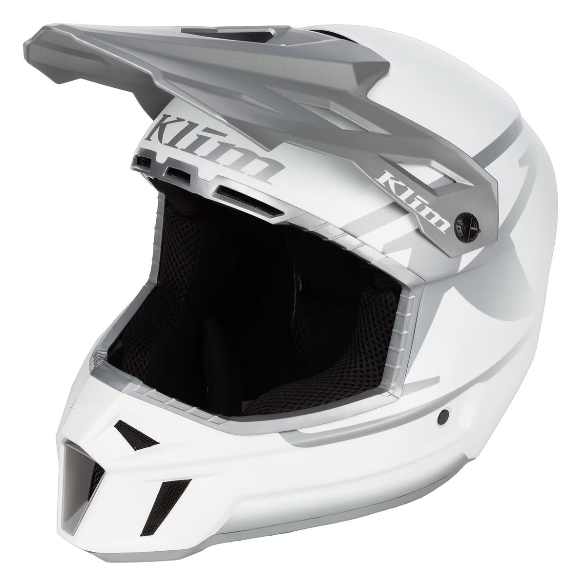Klim F3 Helmet ECE Off-Road Helmet Icon White - Monument Gray
