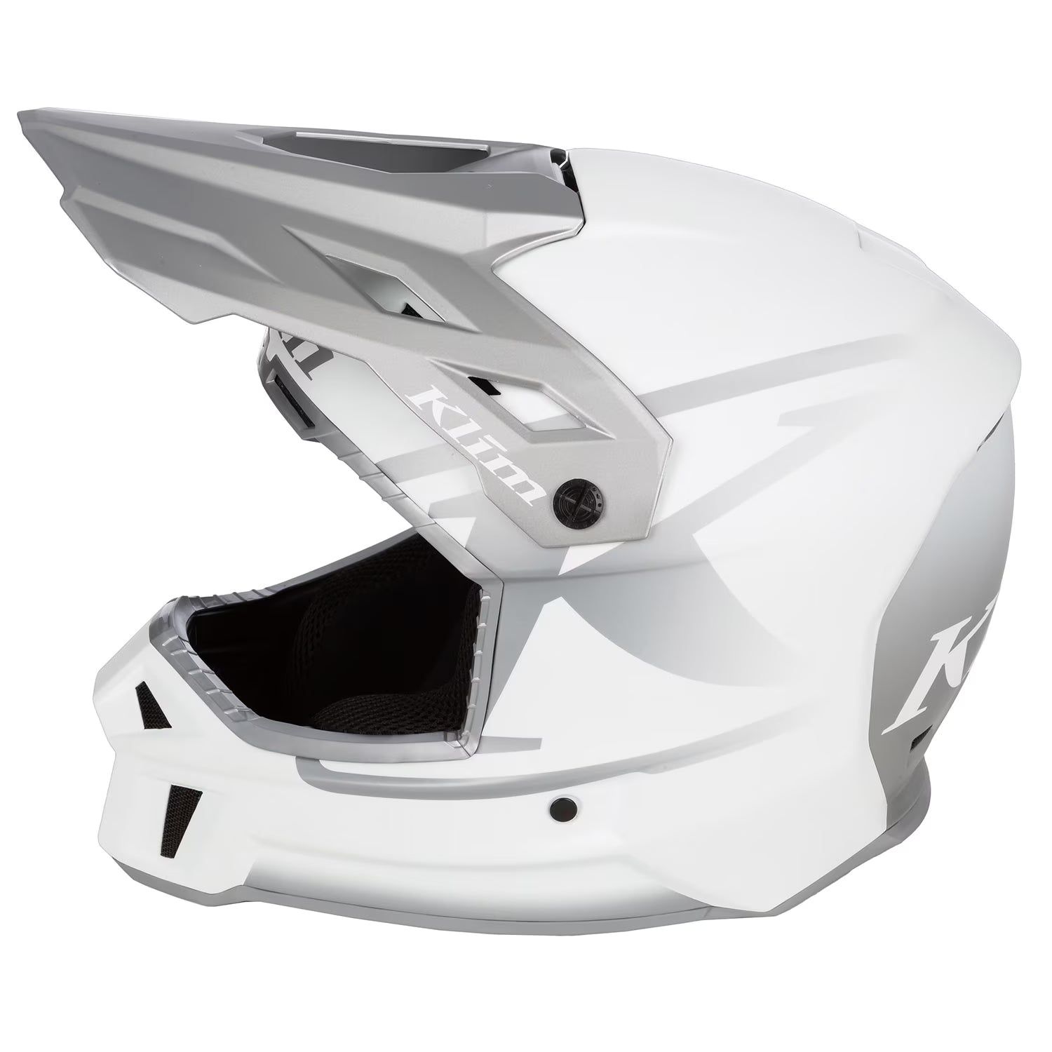 Klim F3 Helmet ECE Off-Road Helmet Icon White - Monument Gray