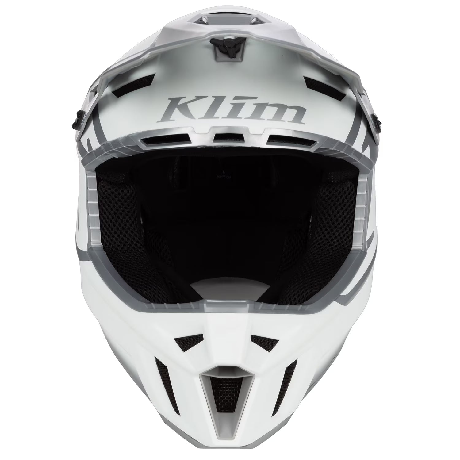 Klim F3 Helmet ECE Off-Road Helmet Icon White - Monument Gray