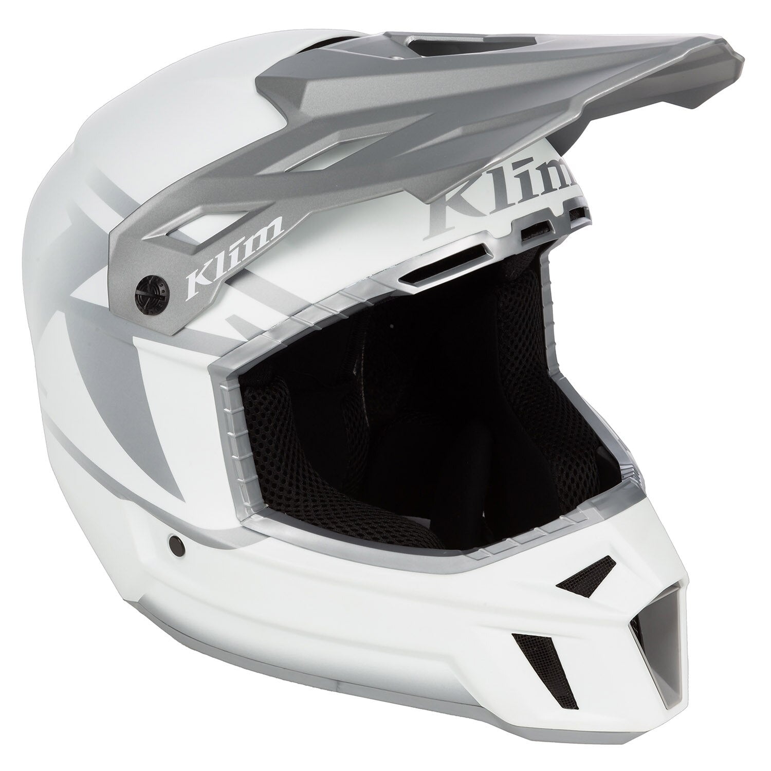 Klim F3 Helmet ECE Off-Road Helmet Icon White - Monument Gray