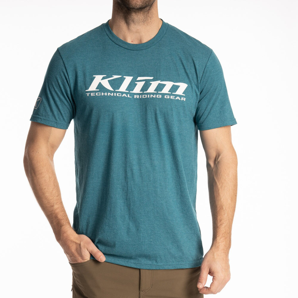 Klim K Corp SS T Heathered Teal - White