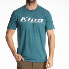 Klim K Corp SS T Heathered Teal - White