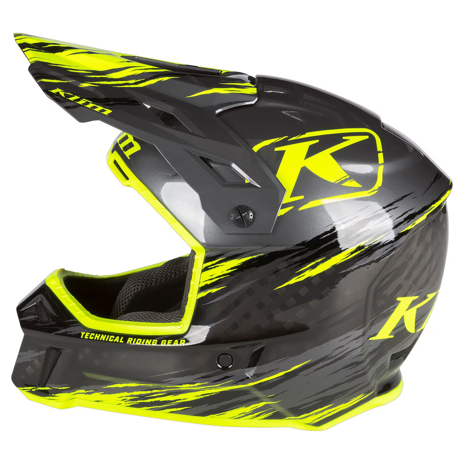 Klim F3 Carbon Pro Thrashed Asphalt - Hi-Vis Helmet ECE
