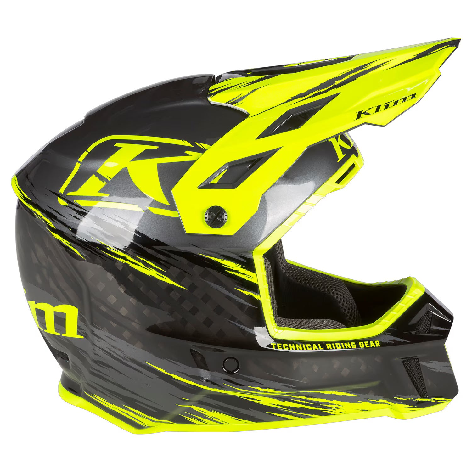 Klim F3 Carbon Pro Thrashed Asphalt - Hi-Vis Helmet ECE