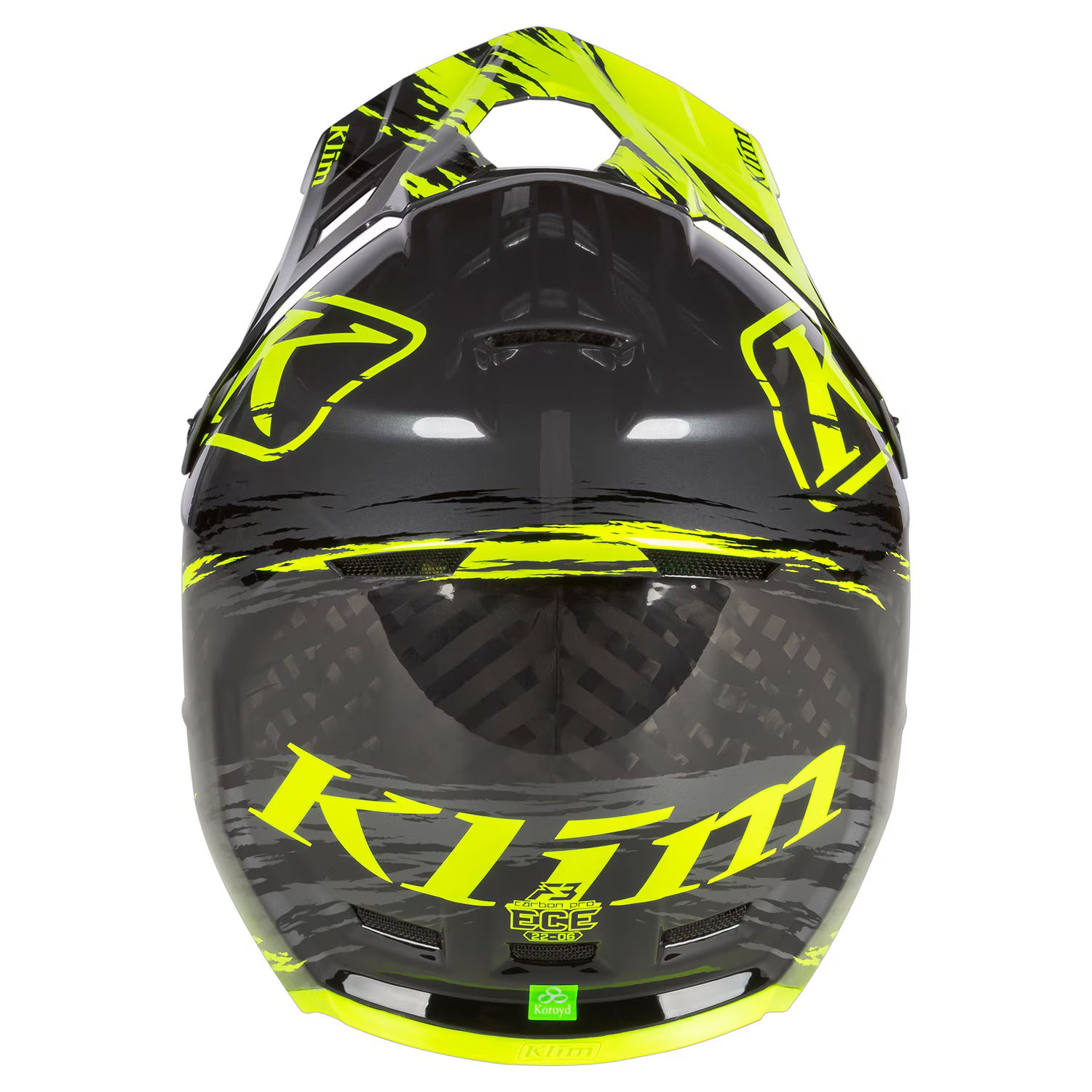 Klim F3 Carbon Pro Thrashed Asphalt - Hi-Vis Helmet ECE