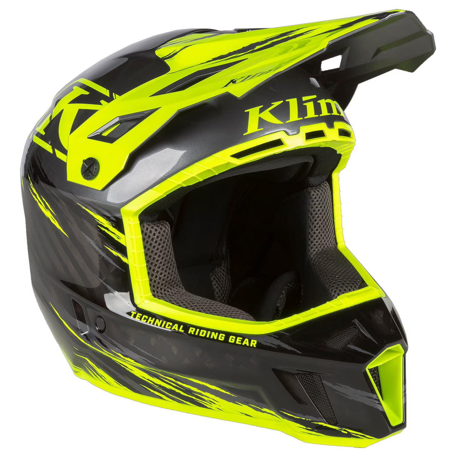 Klim F3 Carbon Pro Thrashed Asphalt - Hi-Vis Helmet ECE
