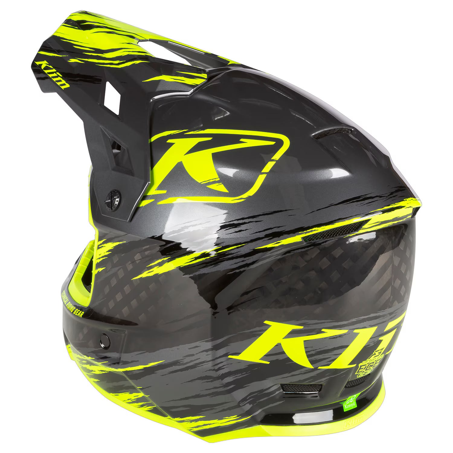 Klim F3 Carbon Pro Thrashed Asphalt - Hi-Vis Helmet ECE