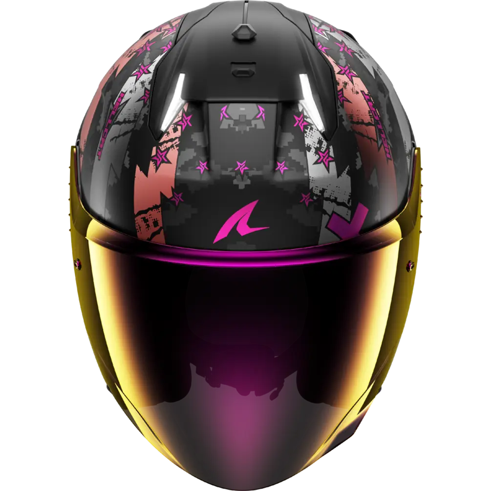 Shark Skwal i3 Jet Hellcat Matt Black Chrome Purple Helmet (KUV)