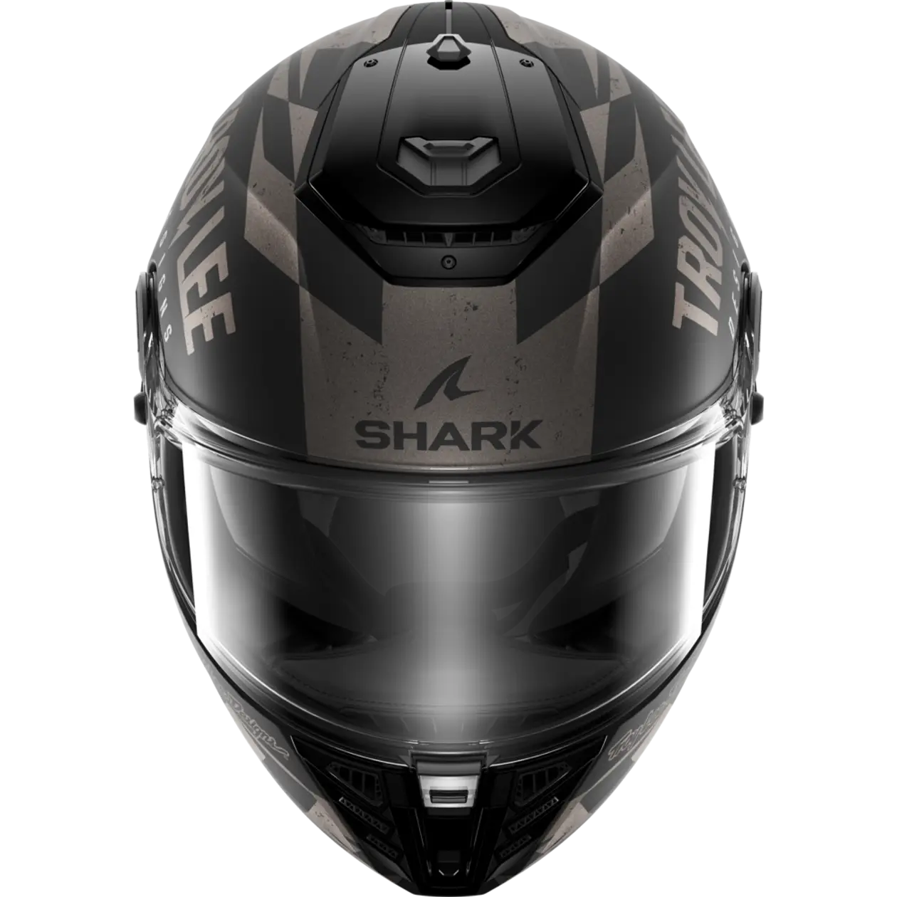 Shark x TLD Spartan RS Raceshop Matt Black Anthracite Silver Helmet (KAS)