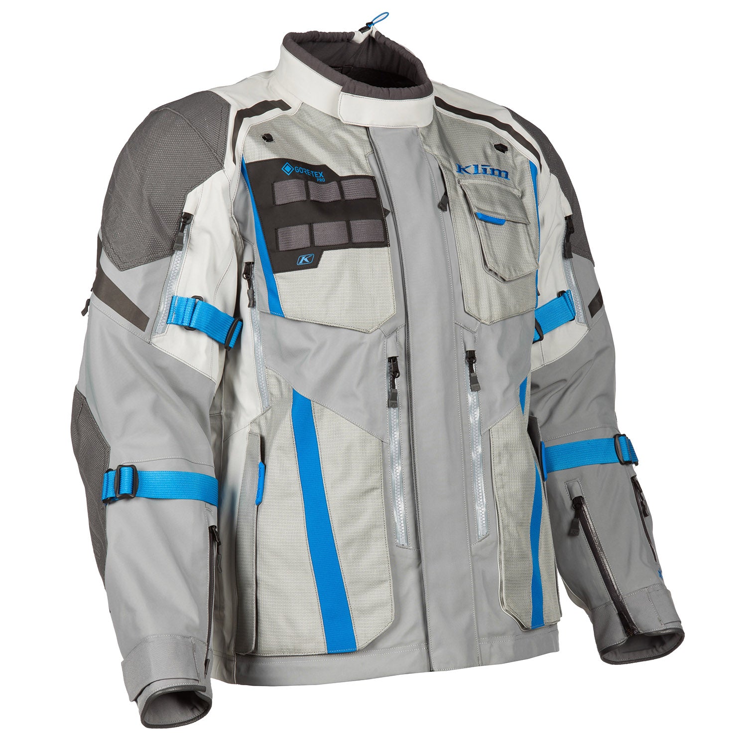 Klim Badlands Pro Jacket Cool Gray - Electric Blue Lemonade