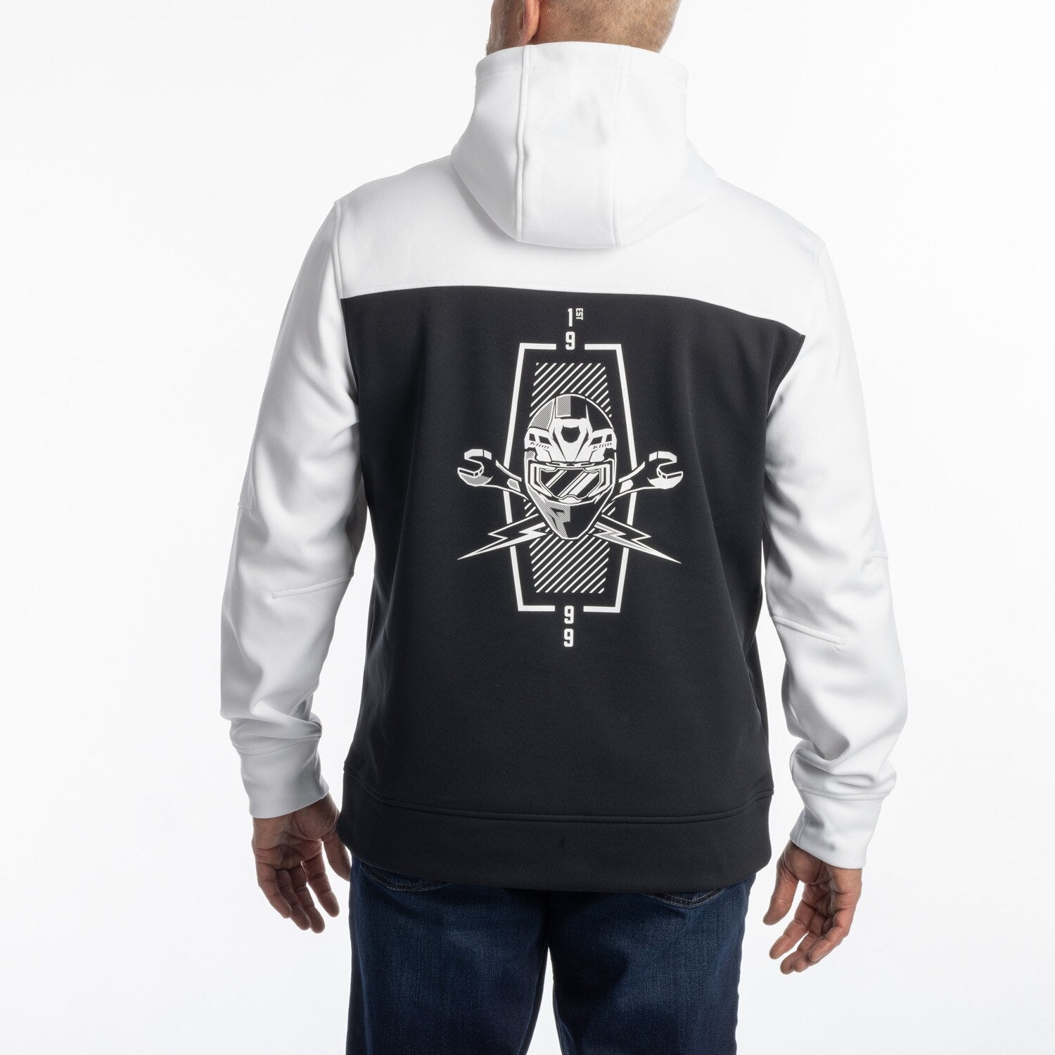 Klim Petrol Pullover Hoodie Black - White (New 2025)