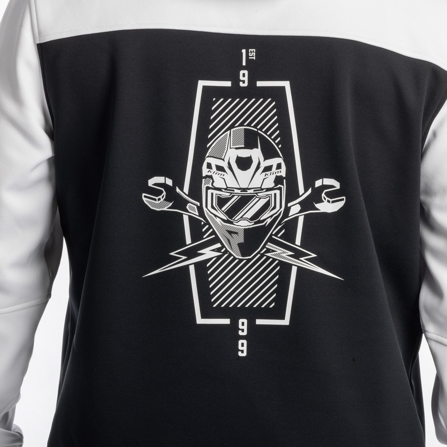 Klim Petrol Pullover Hoodie Black - White (New 2025)