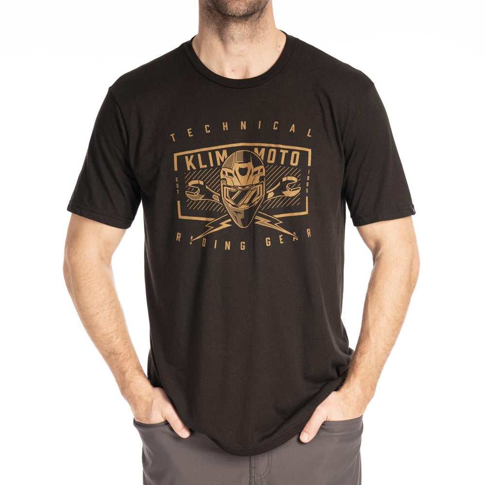 Klim Petrol Tri-blend Tee Black - Golden Brown