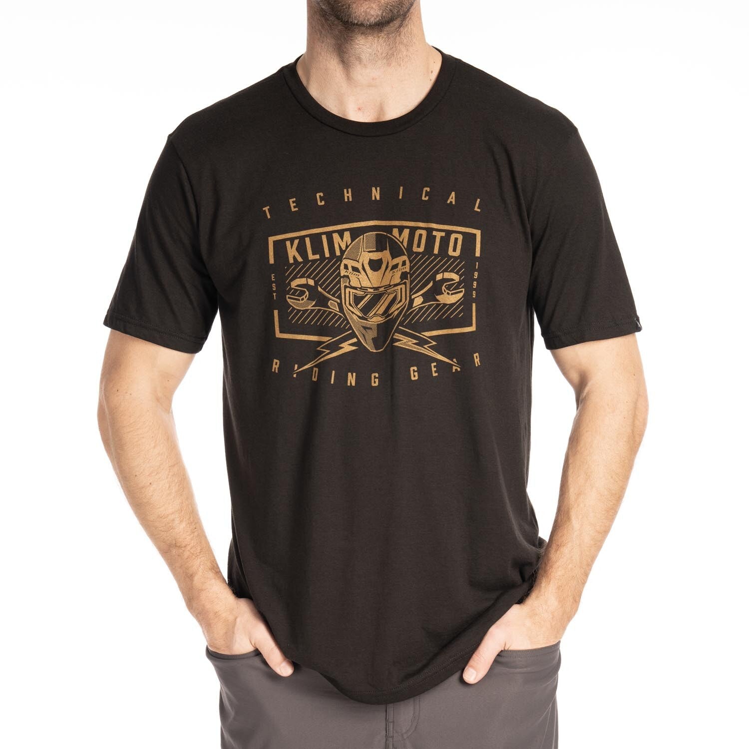 Klim Petrol Tri-blend Tee Black - Golden Brown