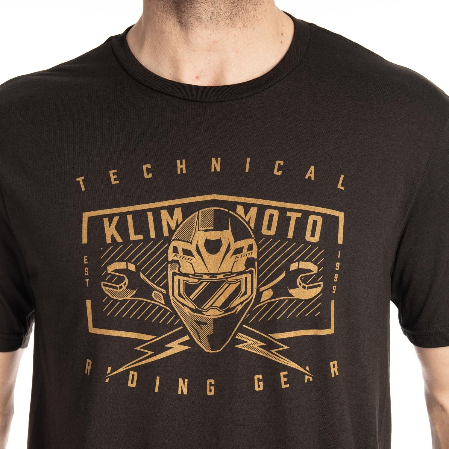 Klim Petrol Tri-blend Tee Black - Golden Brown