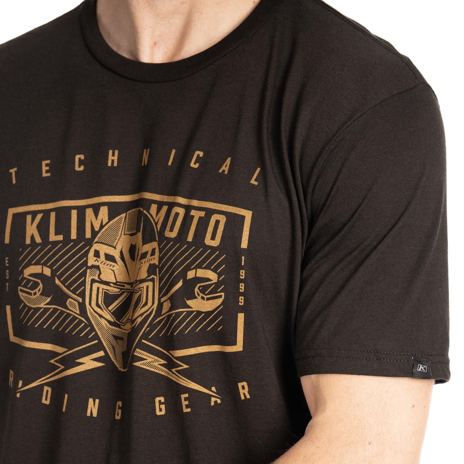 Klim Petrol Tri-blend Tee Black - Golden Brown