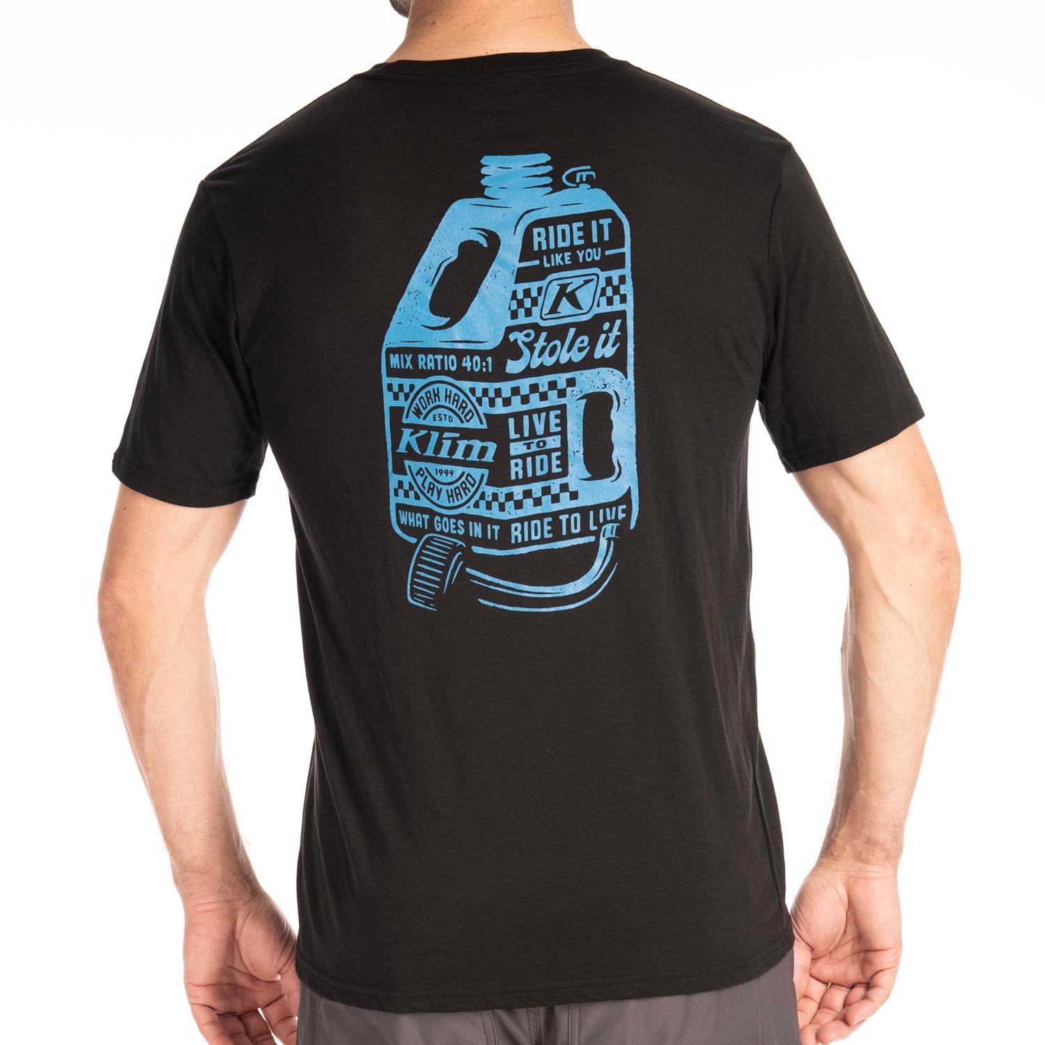 Klim Live to Ride Blend Tee Heathered Charcoal - White