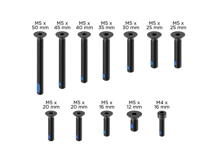Quad Lock Replacement - PRO Screw Set (Black)