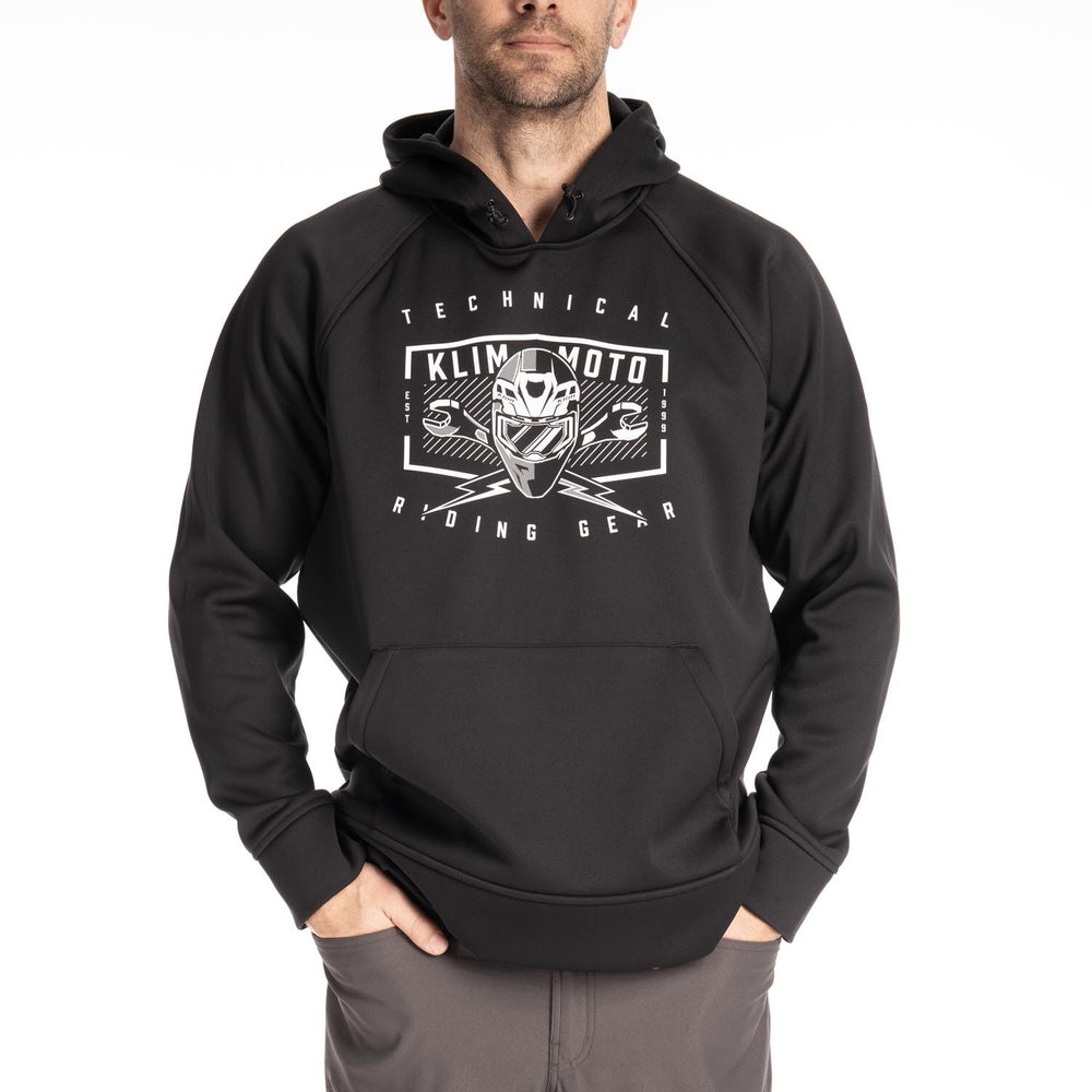 Klim Petrol Pullover Hoodie Black - White
