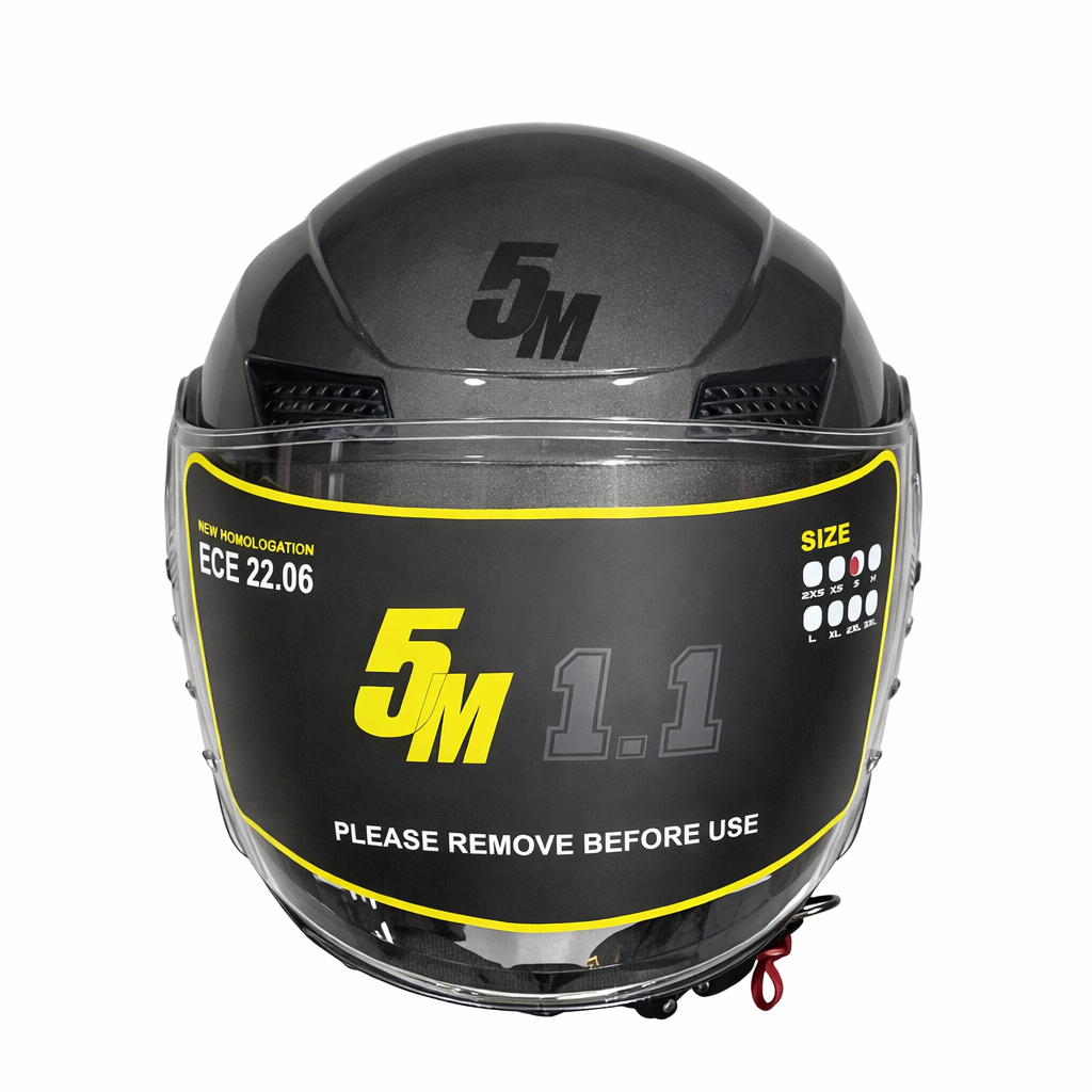 5M 1.1 Gloss Grey Helmet