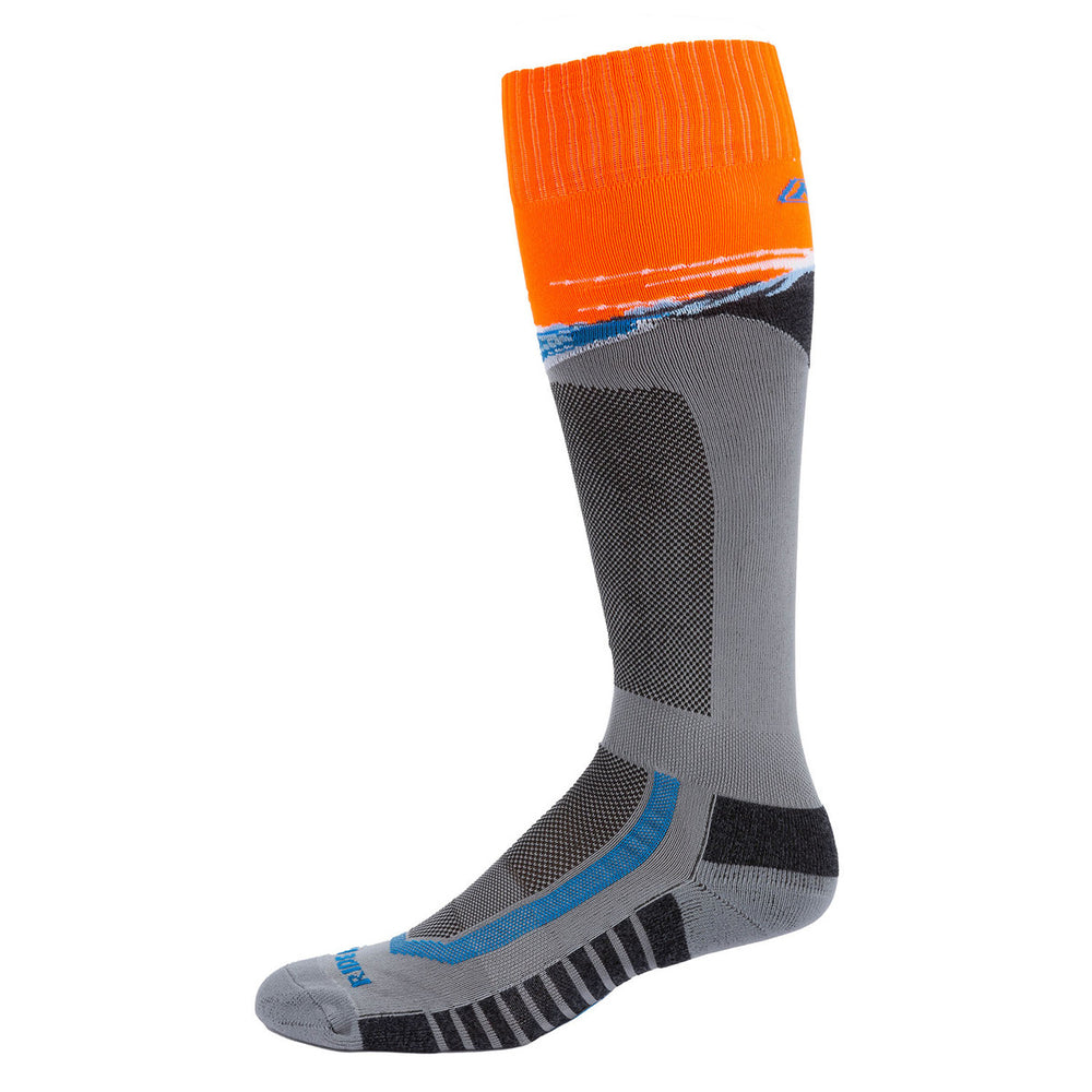 Klim Aggressor Vented Sock Twoually - Monument-Strike Orange