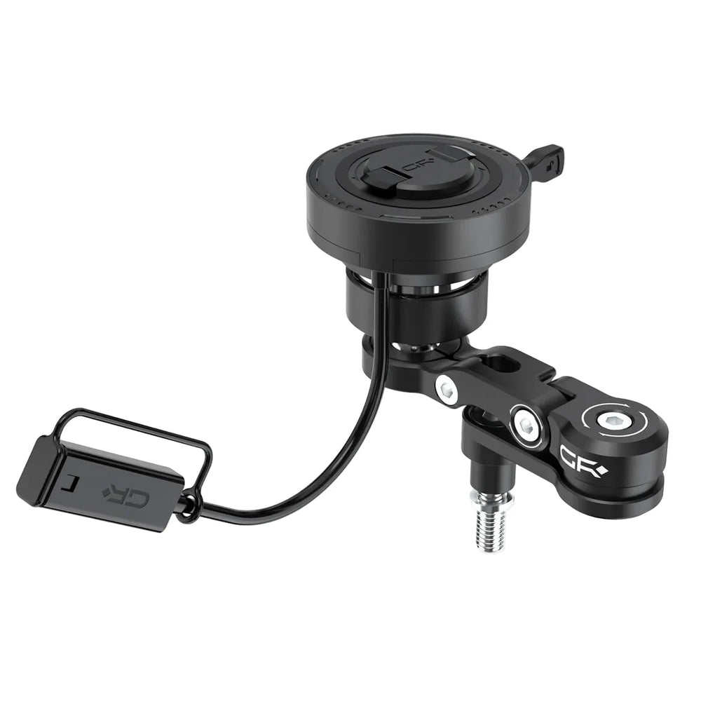 GRXPLORE GR-MW66 Handlebar Clamp Bolt Mount with Wireless Charging with Vibration Dampener