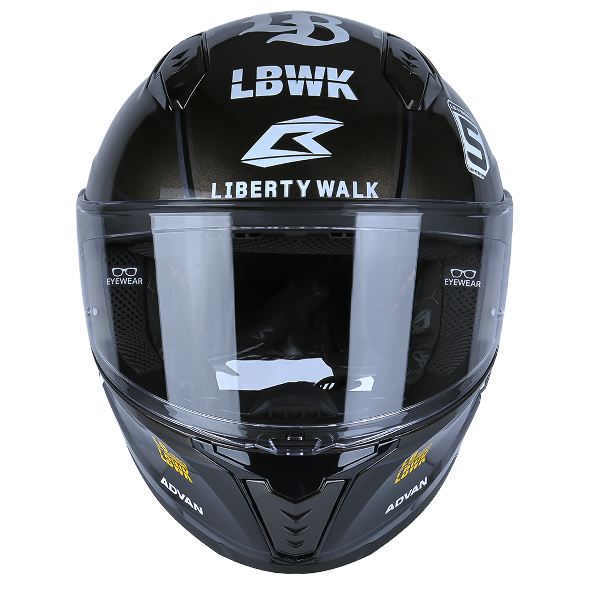 Bilmola Nex R x Liberty Walk - Super Silhouette BLACK Helmet LBWK