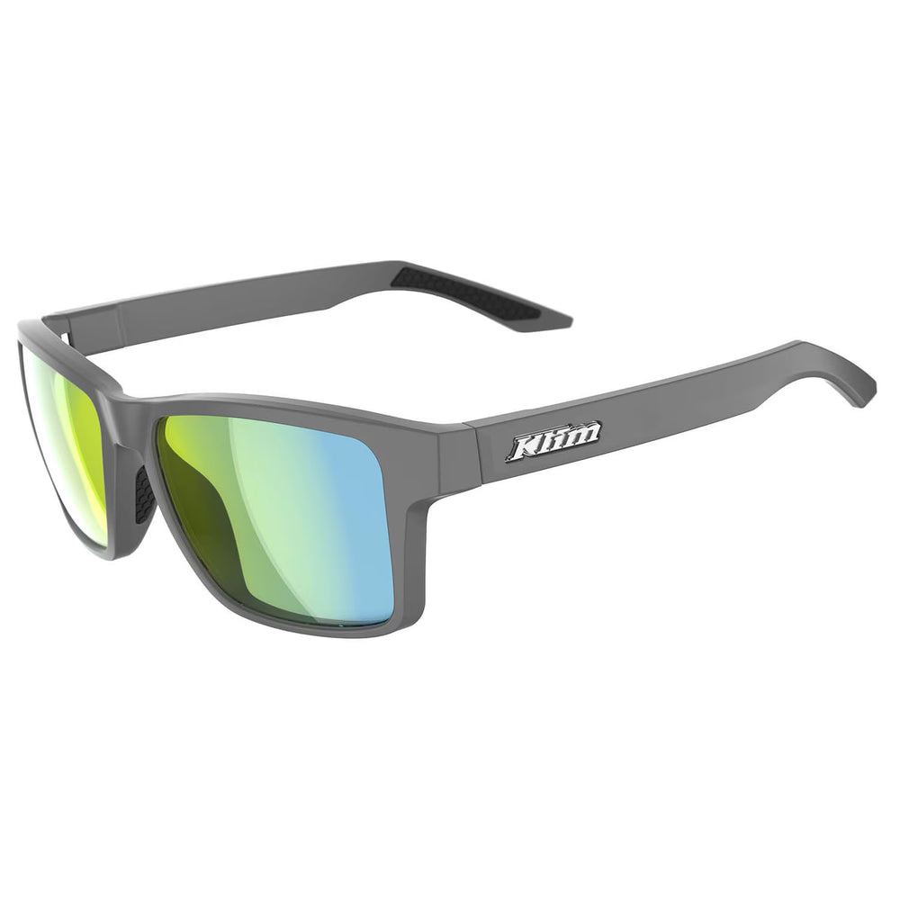 Klim Ignition Sunglasses Matte Gray - Smoke Green Mirrored