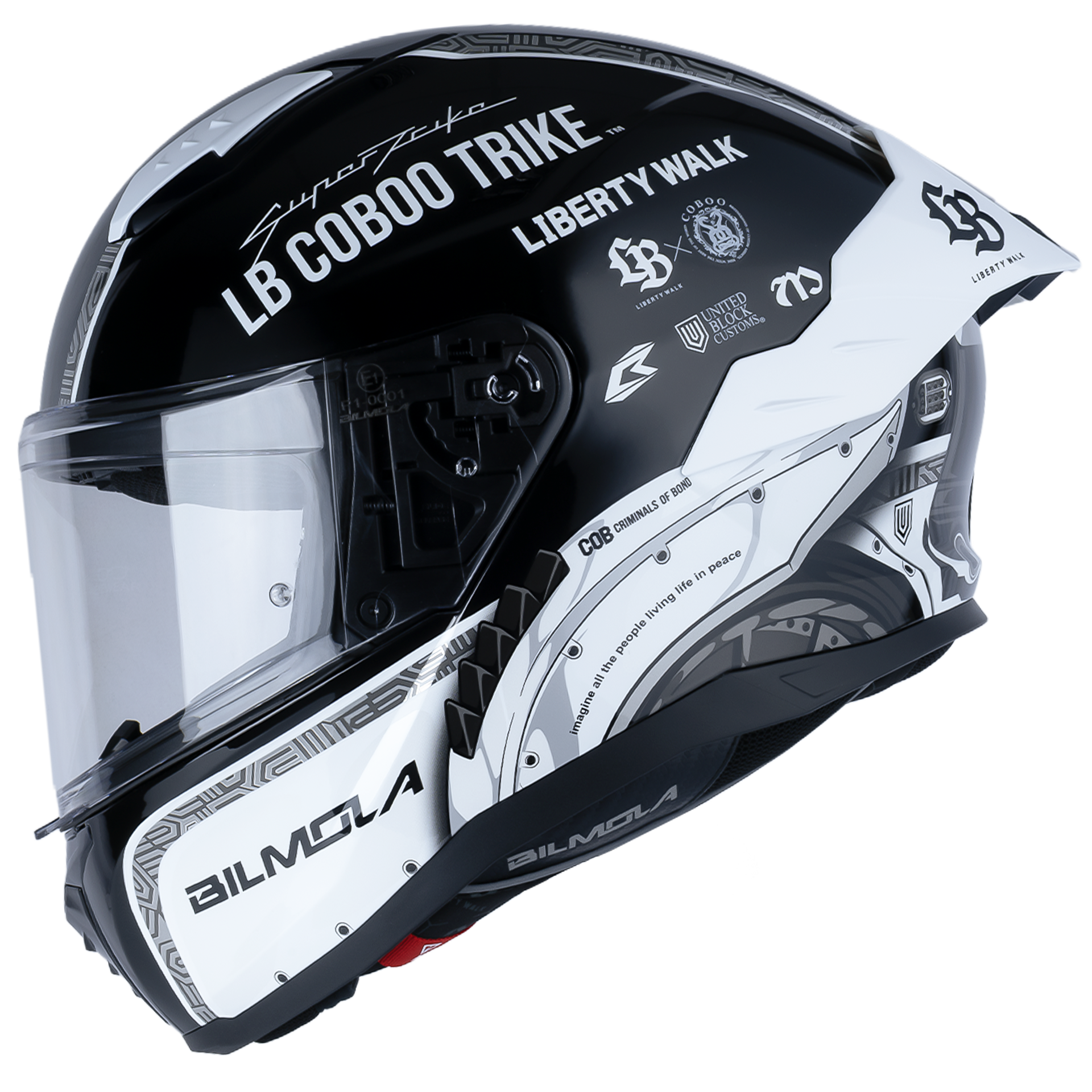 Bilmola Nex R x Liberty Walk - COBOO TRIKE Black/White Helmet LBWK