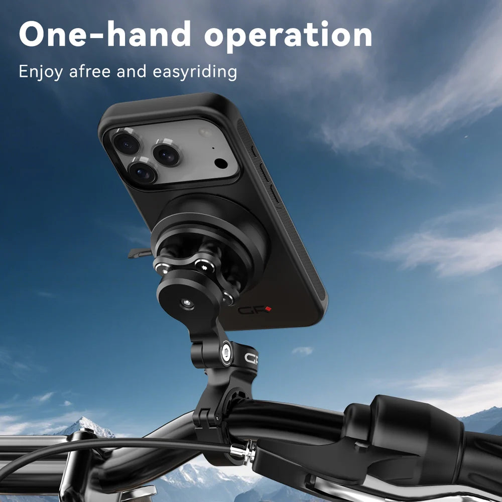 GRXPLORE GR-MT11 Motorcycle Handlebar Phone Mount, Aluminum Quick Release