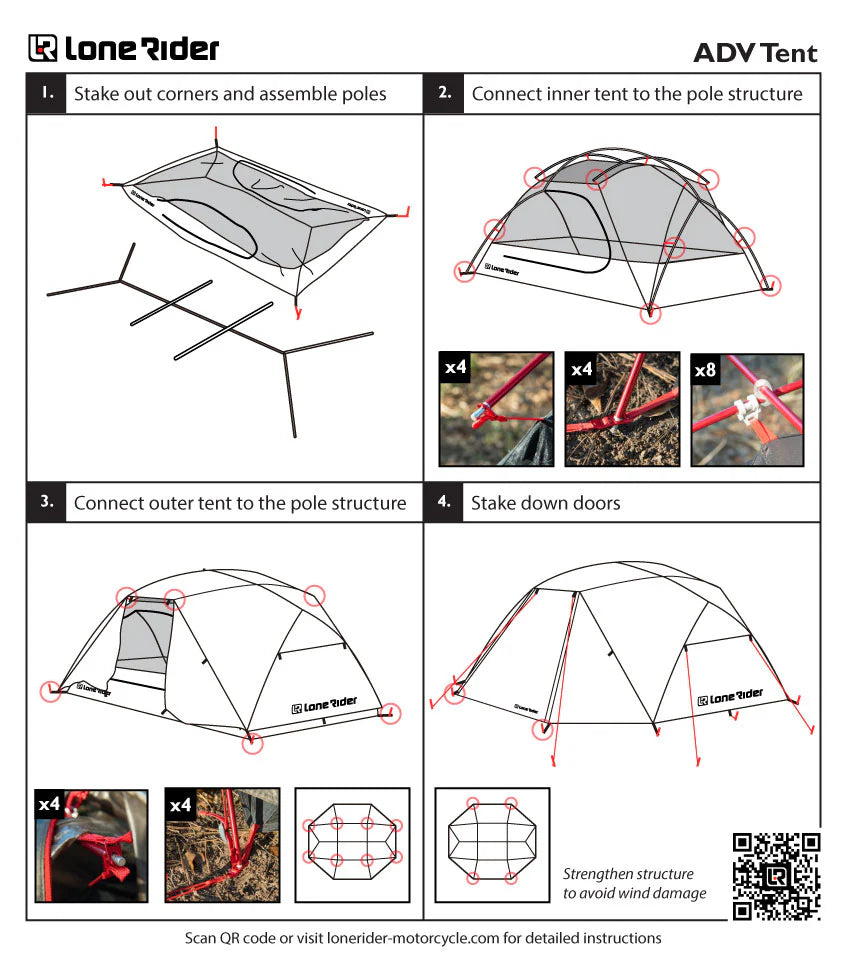 Lone Rider ADV Tent - Adventure Motorcycle Tent