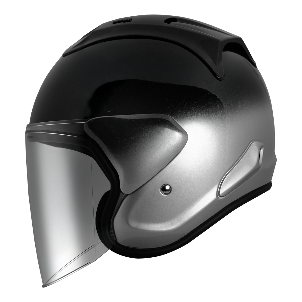 Astone DJ17 v1 Helmet - Gradient Gloss Black/Silver 2 Tone