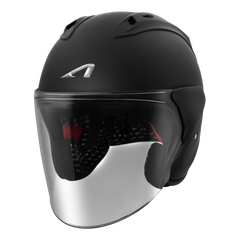 Astone DJ17 v1 Helmet - Matt Black (Built for Big Heads)