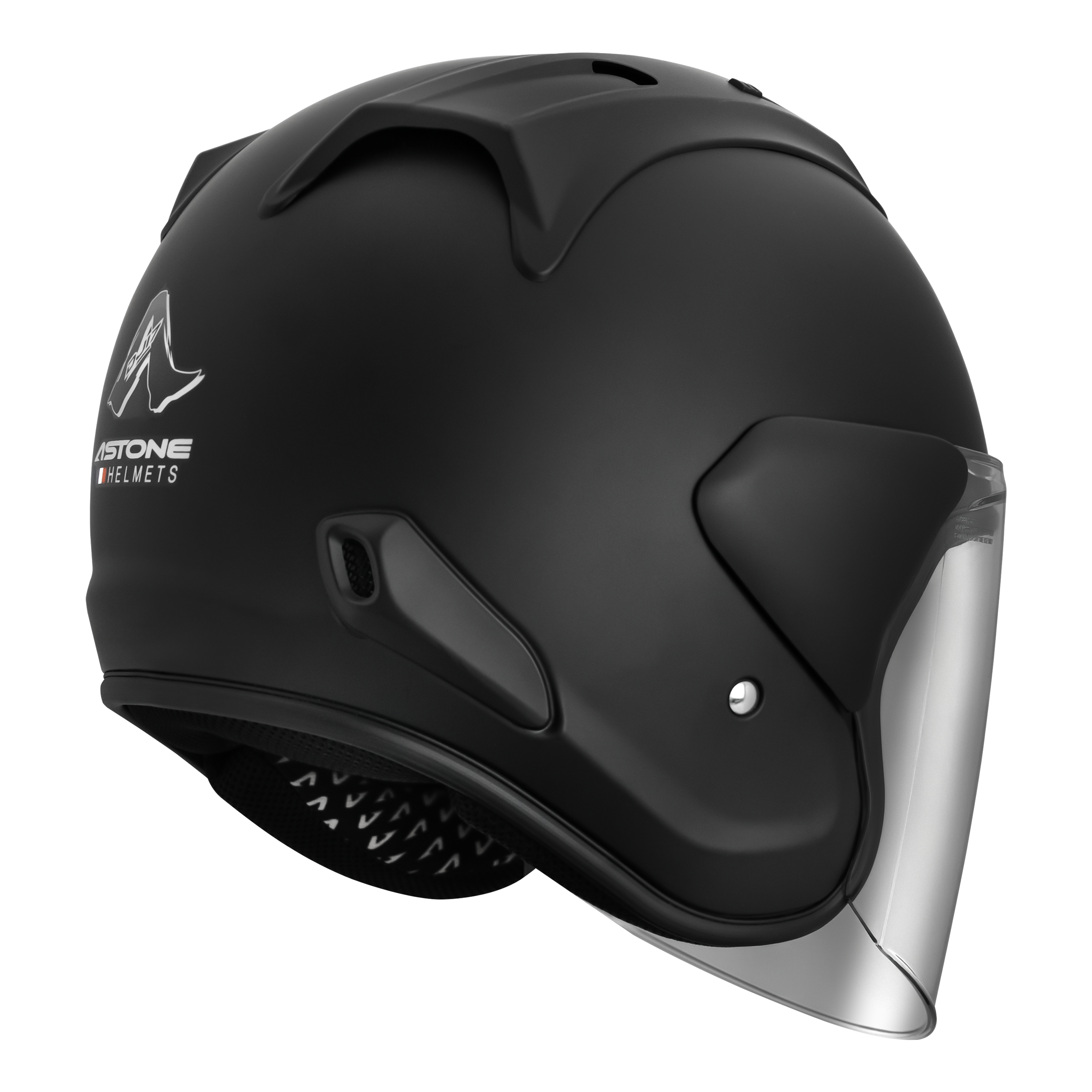 Astone DJ17 v1 Helmet - Matt Black (Built for Big Heads)