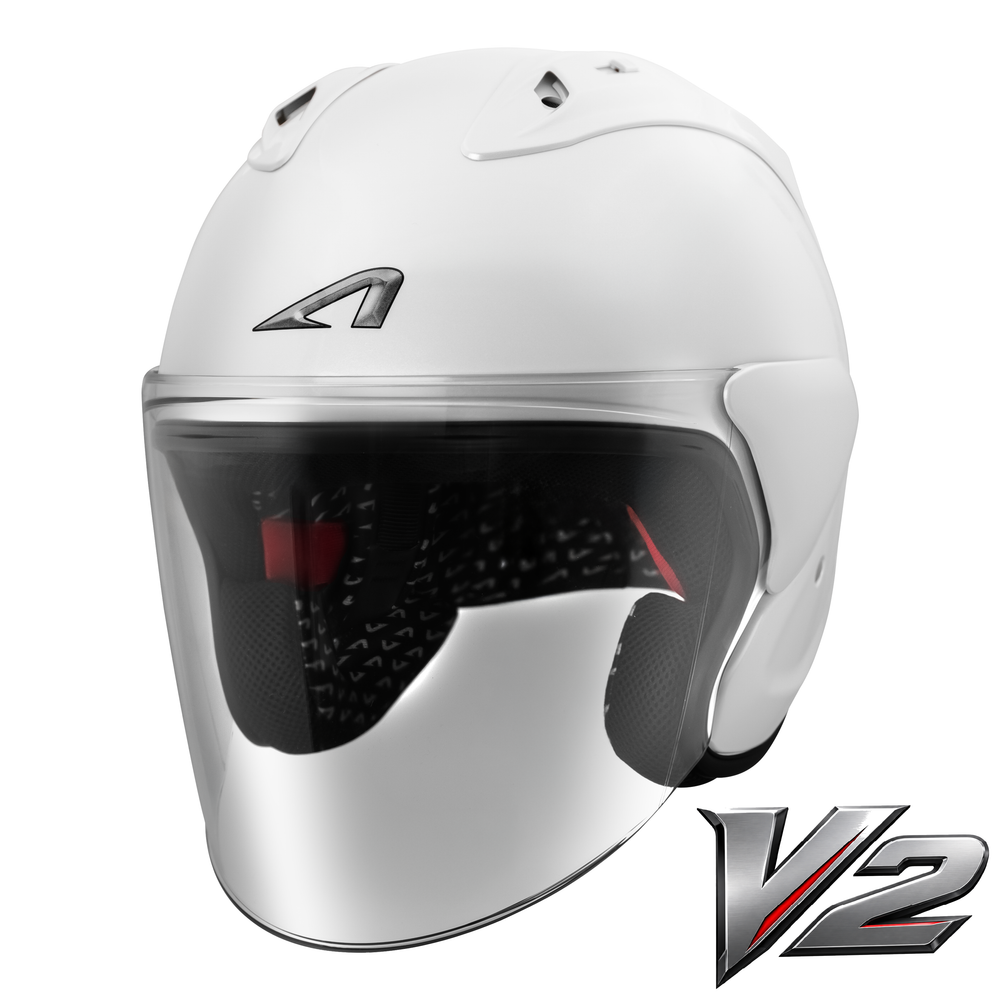 Astone DJ17 v2 Helmet - Gloss Pearl White