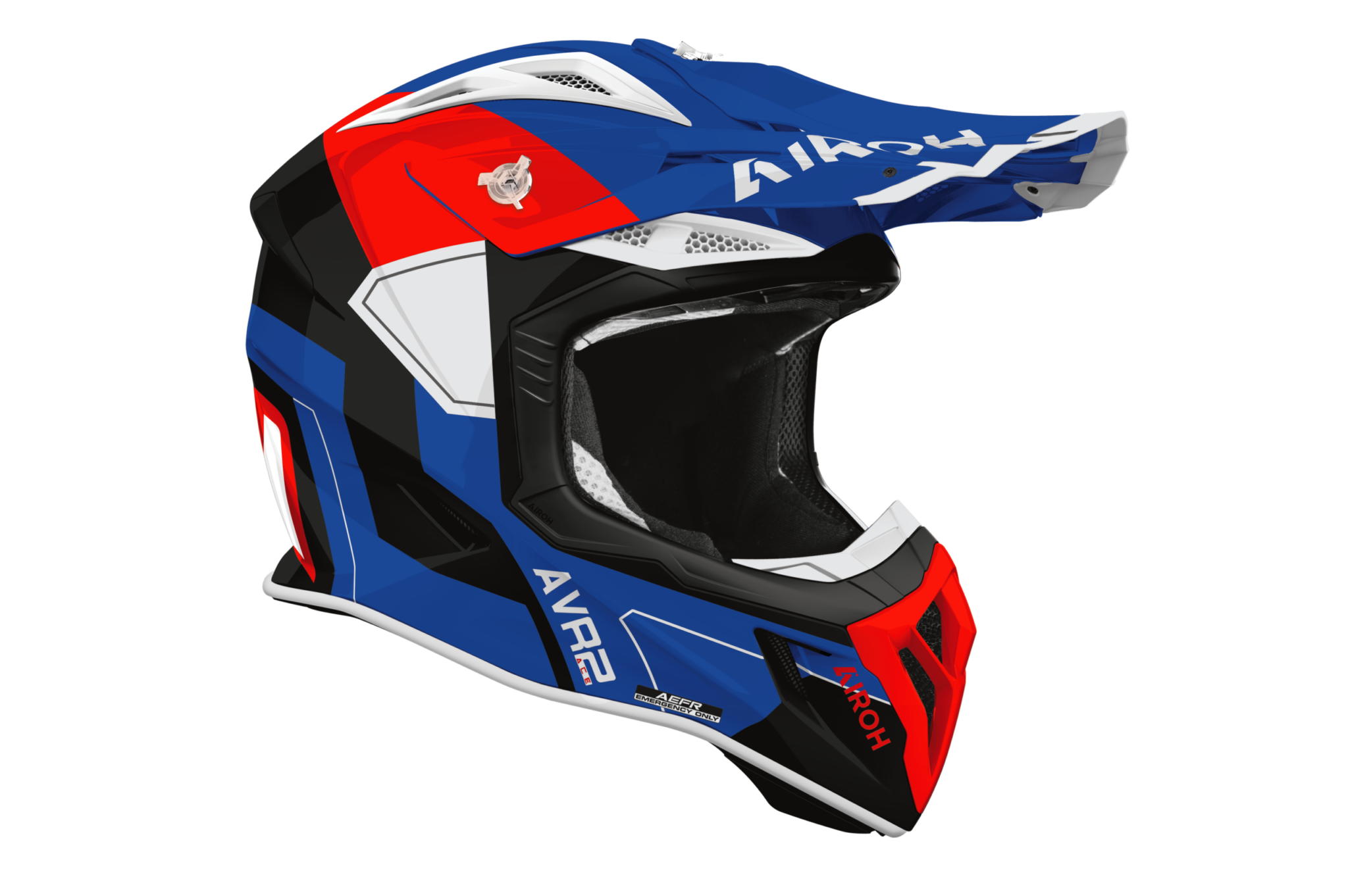 Airoh Aviator Ace 2 Shield Blue/Red Gloss Helmet