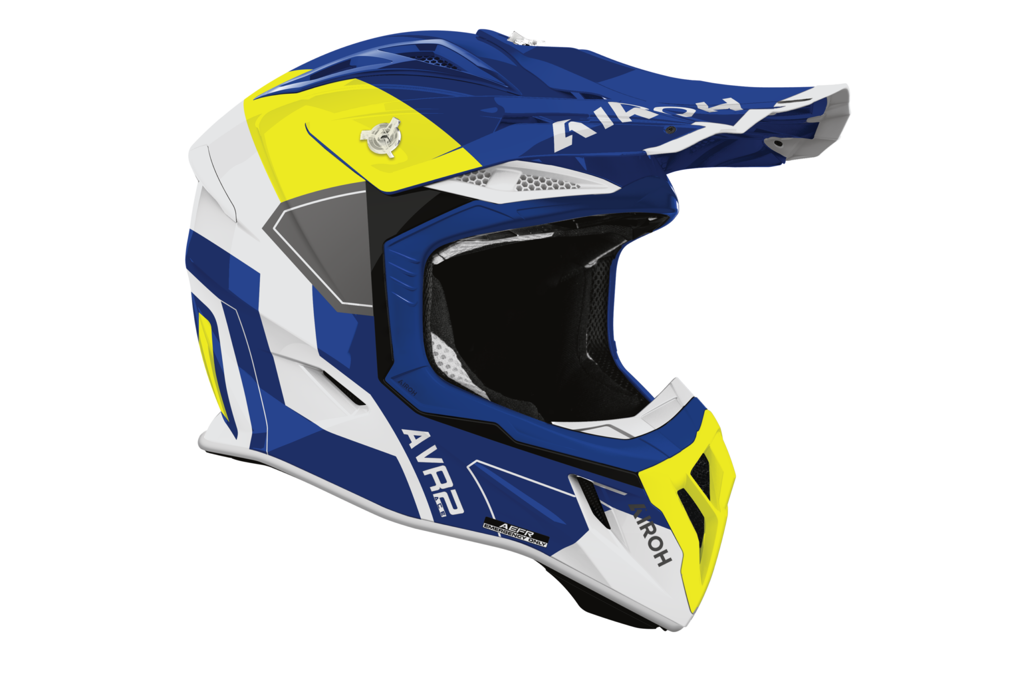 Airoh Aviator Ace 2 Shield Blue/Yellow Gloss Helmet