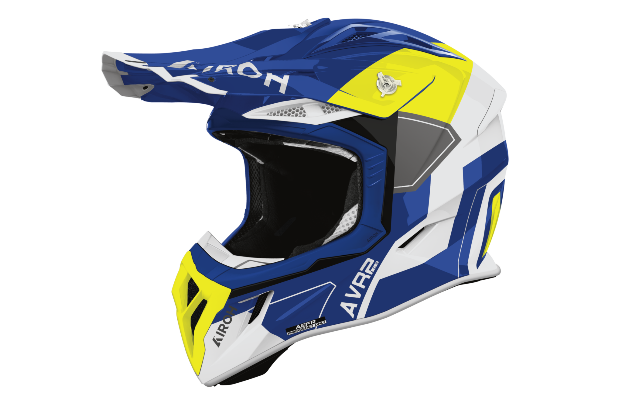 Airoh Aviator Ace 2 Shield Blue/Yellow Gloss Helmet