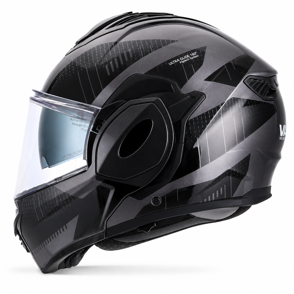 VLT Iron Gloss Vector Gray Flipover Helmet