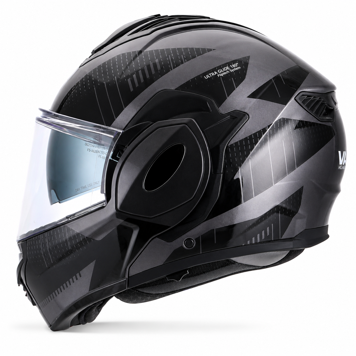 VLT Iron Gloss Vector Gray Flipover Helmet