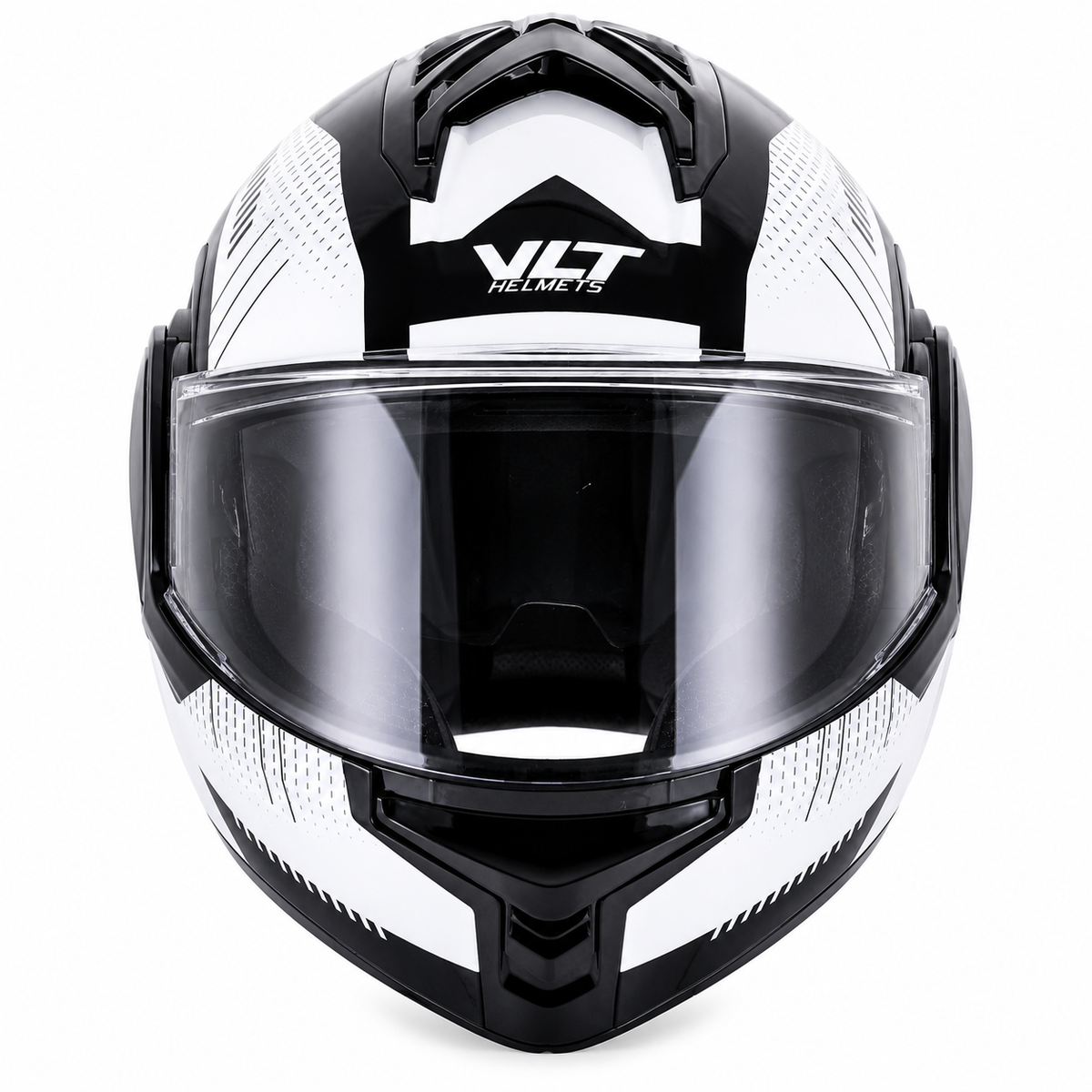 VLT Iron Gloss Vector White/ Black Flipover Helmet