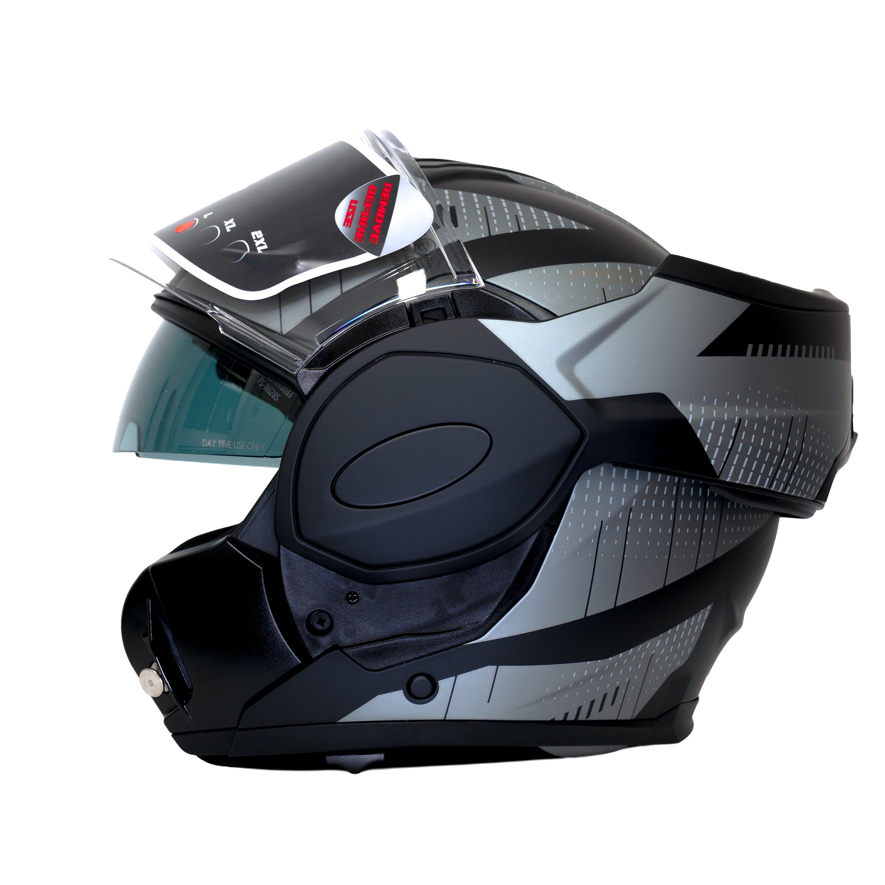VLT Iron Matt Vector Grey Flipover Helmet