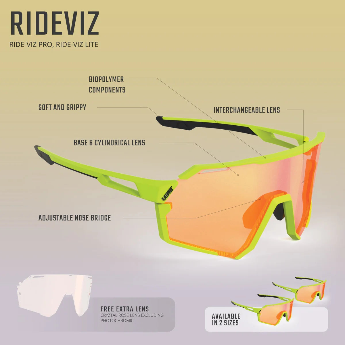 Leatt Sunglasses RideViz Lite Satin Black Iriz Cryztal Purple 30VLT