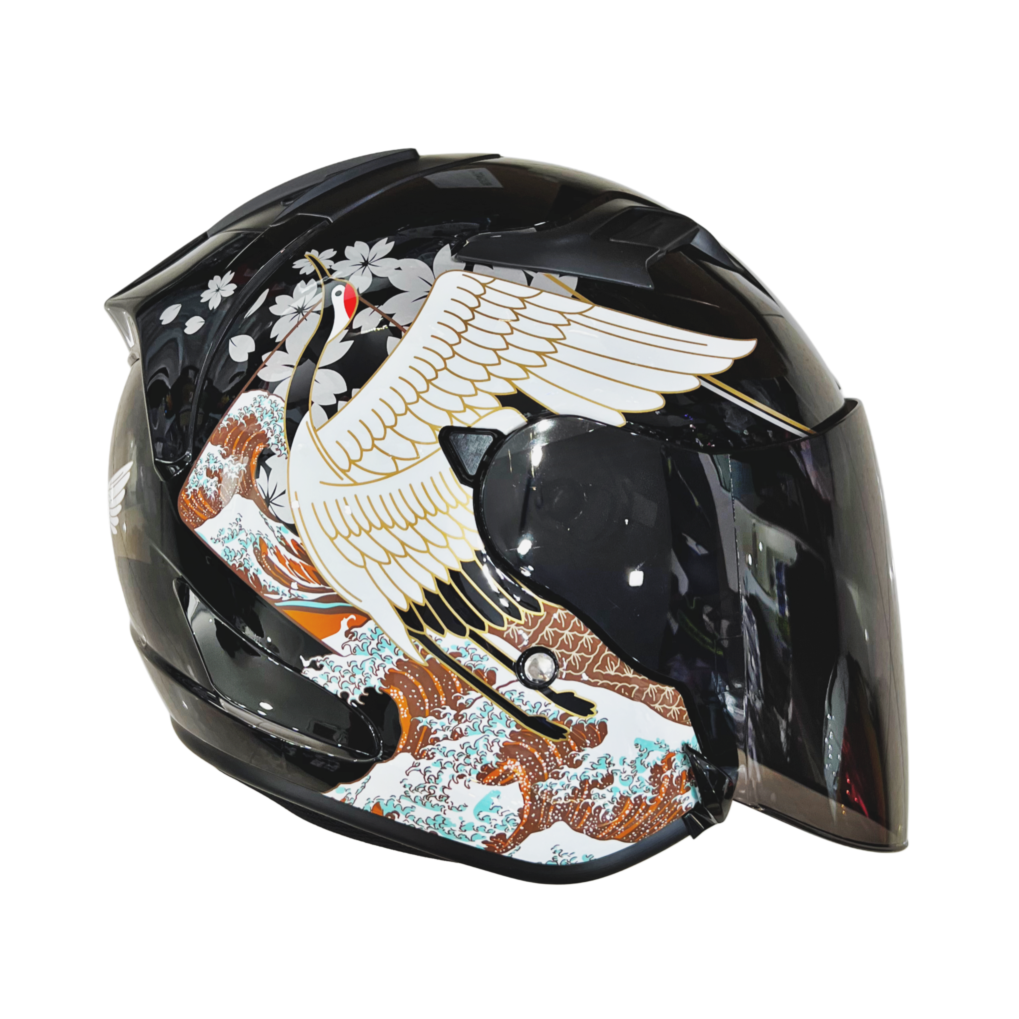 [Limtited Edition] Astone DJR Helmet Crane Gloss Black BM19